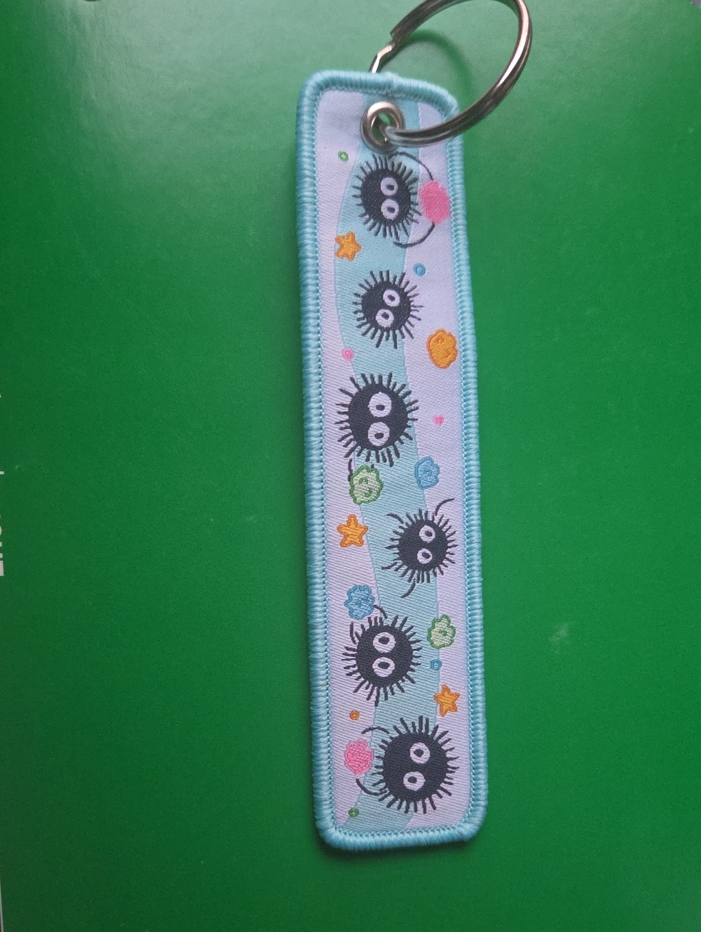 Kids Blue Soot Sprite Keychain Charm Studio Ghibli